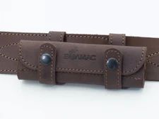 Leather Belt Holder Bullet Ammo Pouch Holds 20 Rounds 17 HMR 22 LR. US Seller !