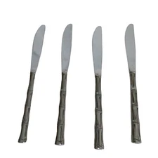 Rogers Stainless Bamboo Citadel  Set of 4 Dinner Knives 8 1/2" Flatware