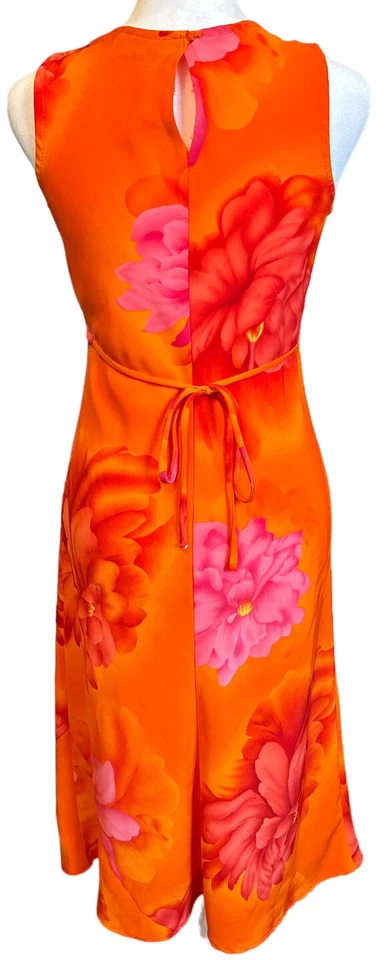 Vestido My Michelle Niñas Talla 14 Naranja Floral Largo Foto 2 de 4