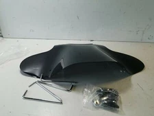 Universal Motorcycle Cruiser Windshield Windscreen with Mounting Kit (Black)