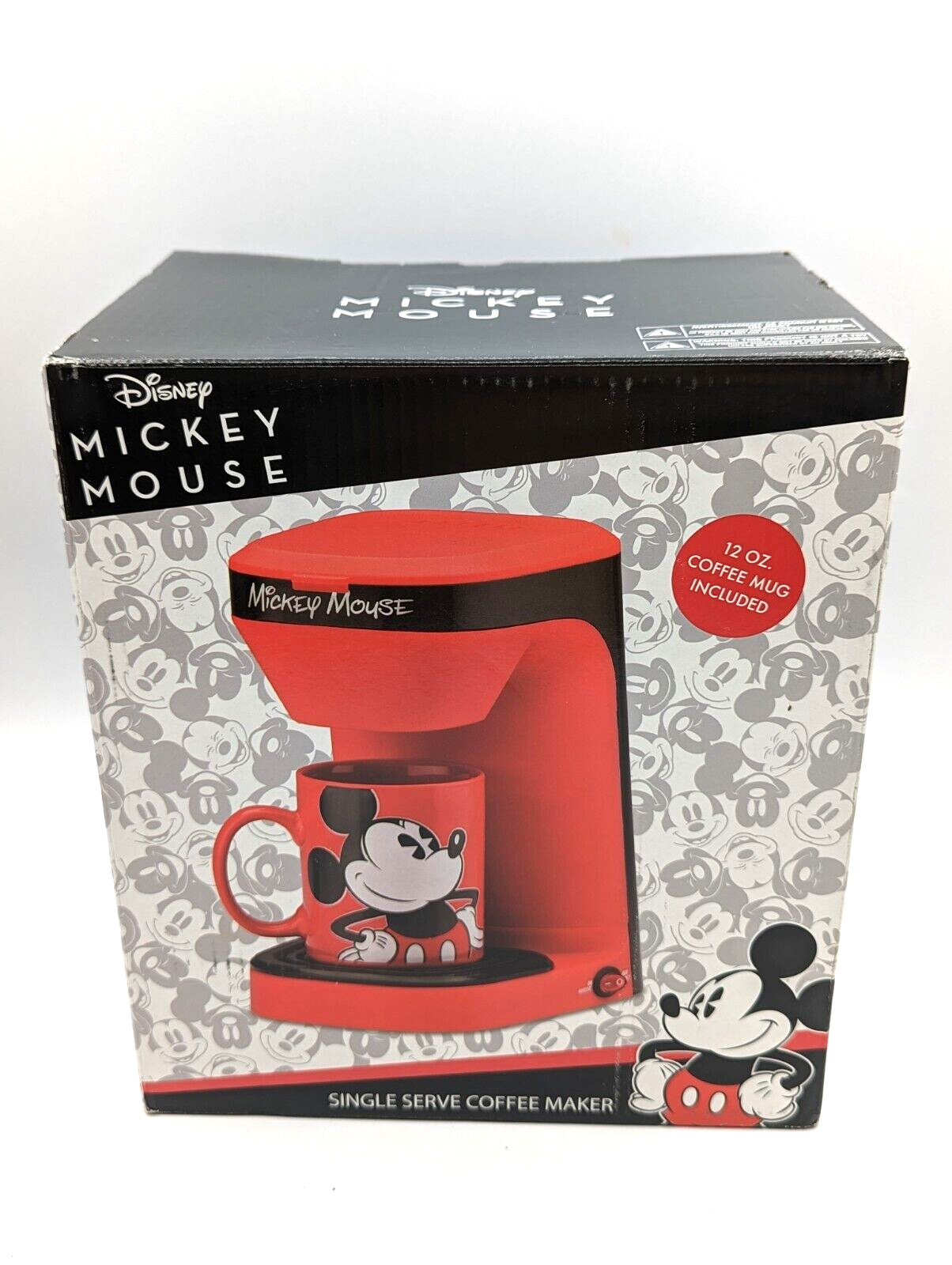 Disney Mickey Mouse 1-Cup Coffee Maker-with Mug NIB