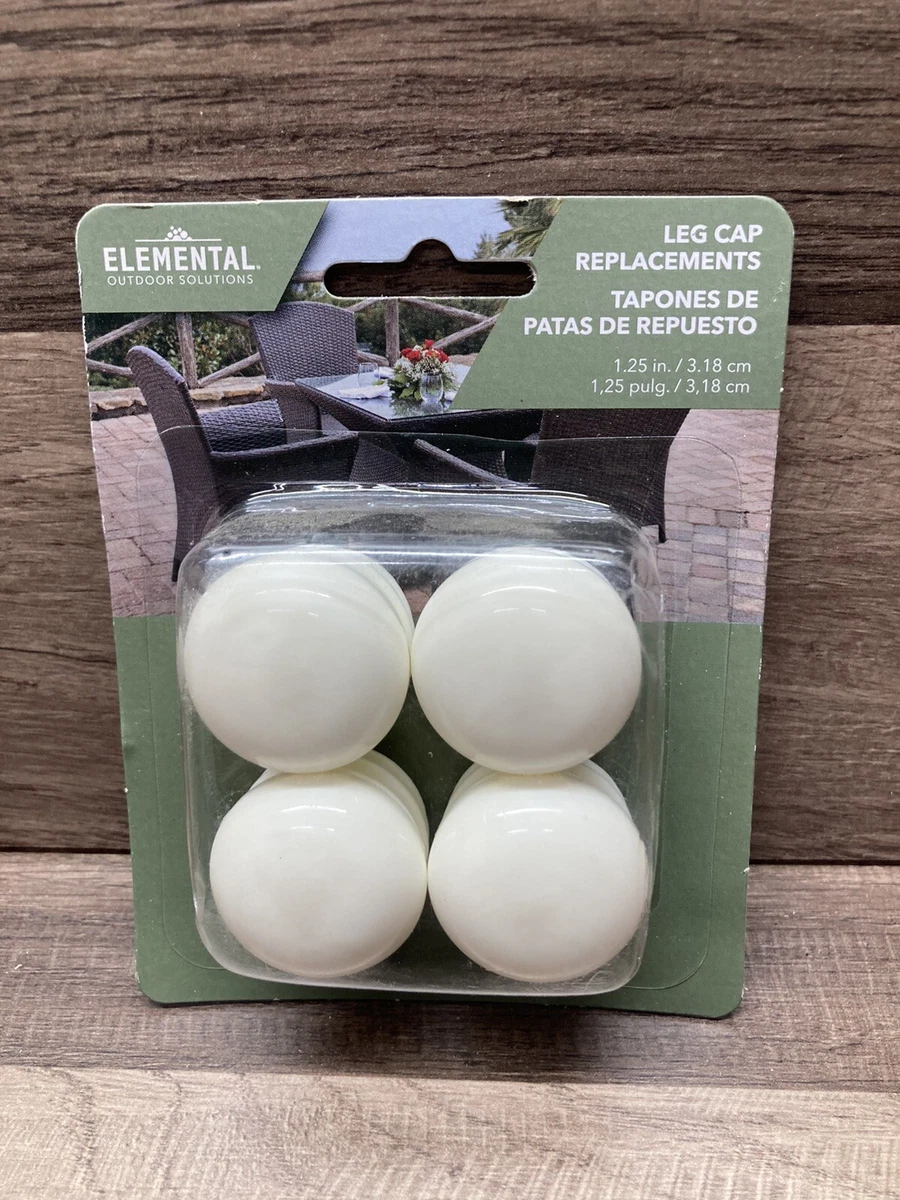 Elemental 4Pack White Plastic Chair Leg Caps At, 60 OFF