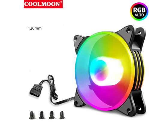 2-5PCS Cooling Fan Computer Case PC Silent 120mm 12V RGB Double Sided LED Halo - Afbeelding 39 van 44