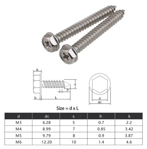 Edelstahl Schrauben Set M3 M4 M5 - 304 A2 Sechskant Schrauben 4-100mm