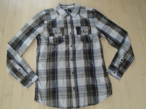 Long Sleeve Plaid Button Front Shirt 