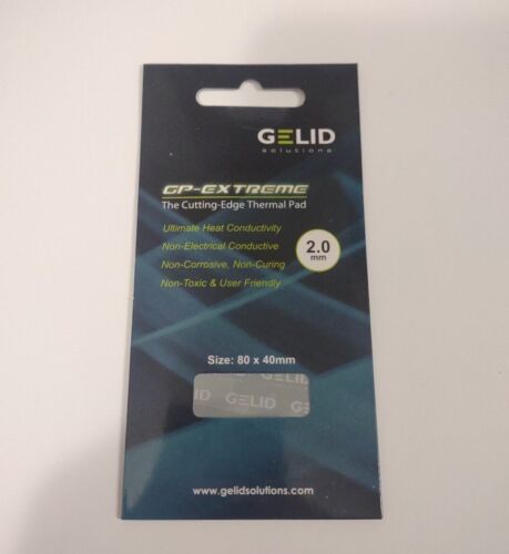 Gelid GP-Extreme Silicon Thermal Pad 12W/mK 85x40x2mm for CPU GPU PS XBOX Laptop - Photo 1/3