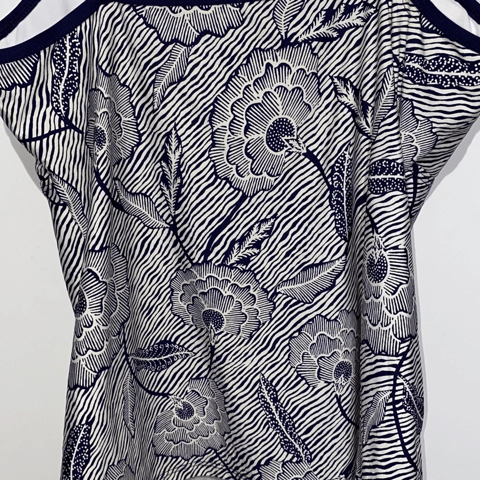 Tankini de natación Nautica para mujer sin mangas escote en V floral azul talla 18 Foto 4 de 4