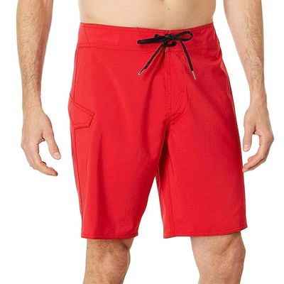 Volcom Men's Lido Solid Mod Ribbon Red Trunks Boardshorts (RNR)