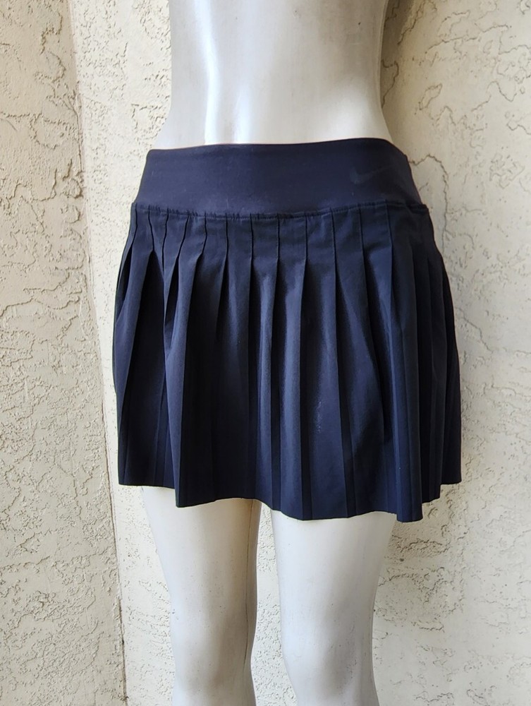 Nike Victory Pleated Black Tennis Skirt Skort for Women Size L