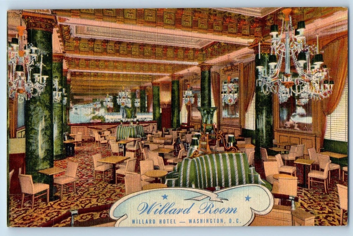 Washington DC Postcard The Willard Room Cocktail Lounge Interior