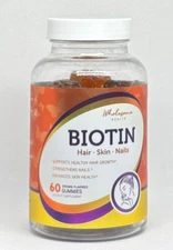 Wholesome Health Biotin Orange Flavored Gummies - 60 CT