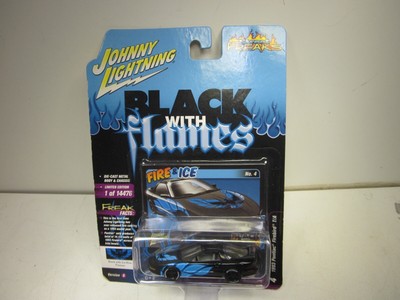 Voiture Miniature Johnny Lightning Pontiac Firebird T/A 1993 Noire Flammes - 1:64