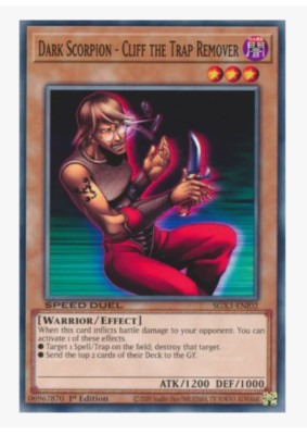 x3 Dark Scorpion - Cliff the Trap Remover SGX3-ENI02 Common YuGiOh