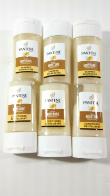 Pantene DAILY MOISTURE RENEWAL (3) SHAMPOO (3) CONDITIONER.75 Oz SAMPLE SIZE