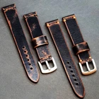 Vintage distressed genuine Leather  watch strap 18-26 mm Replacement wrist Band
