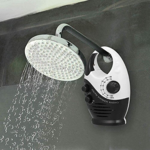 AM/FM Mini Shower Radio Bathroom Waterproof Radio Hanging Music Radio Built-in S - Bild 3 von 6
