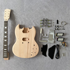DIY Electric sg guitar kit mahogany body neck rosewood fn bigsby bridge set in