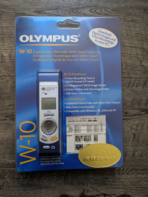 Olympus W-10 (16 MB, 3 Hours) Handheld Digital Voice Recorder - Damaged Box