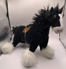 Disney Store Brave Angus Horse Plush Merida Black White Stuffed Animal Toy