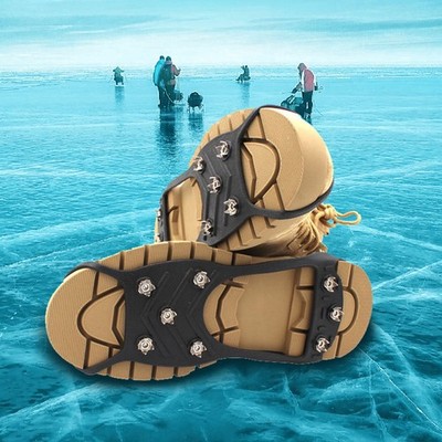 Ice Snow Anti Slip Spikes Grips Grippers Crampons Cleats For Hike Shoes Boot