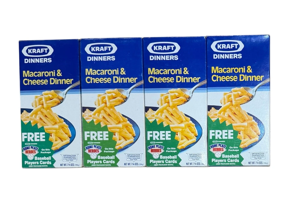 1987 年卡夫 Mac 和奶酪家用板英雄棒球卡,批量 (4) 盒 - 全新 — 第 2/4 张图片