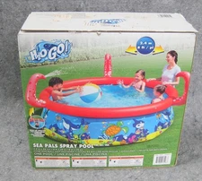 Bestway H2O Go! Sea Pals Inflatable  Pool With Built-In Sprayer - 8 Ft Round