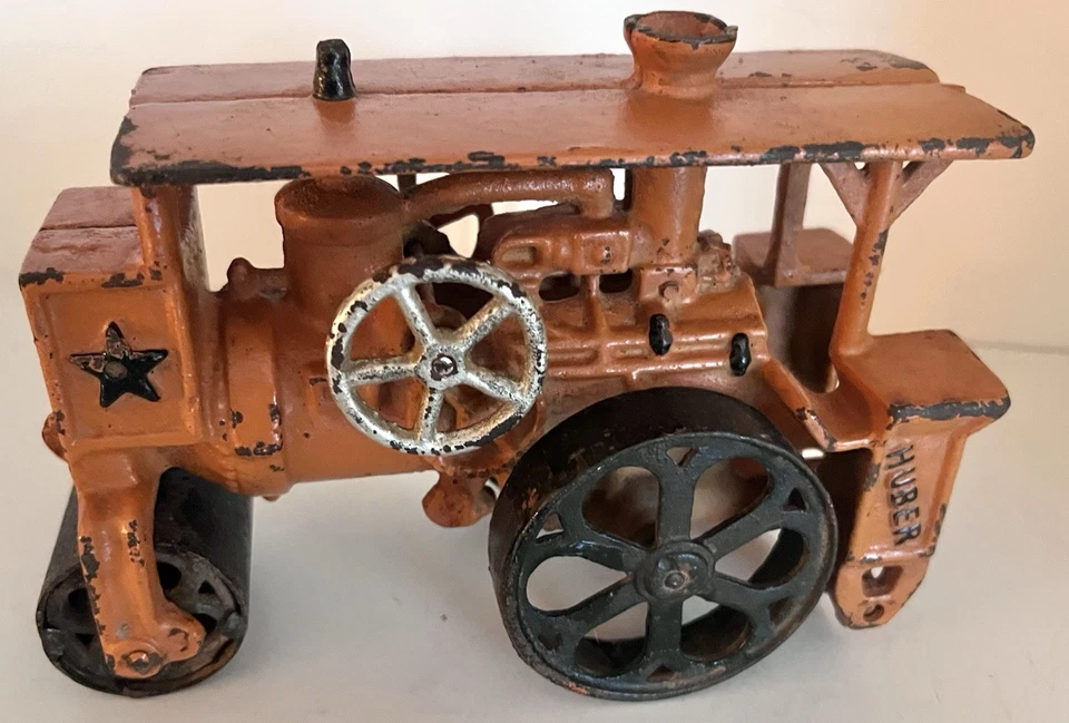 1930’s HUBLEY CAST IRON HUBER STEAMROLLER - RARITÄT -,G/VG - Bild 4 von 4