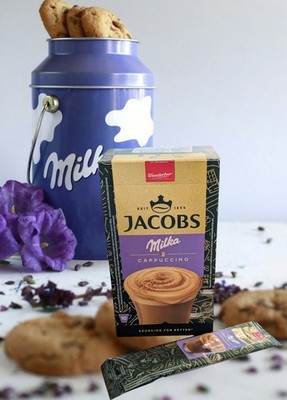 Jacobs MILKA Cappuccino Instant Coffee 3-in-1 Single-Serve Sachets Sticks 10 ct.