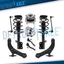 Front Strut w/Spring Assembly Control Arm Wheel Hub for 2007-2012 Nissan Sentra