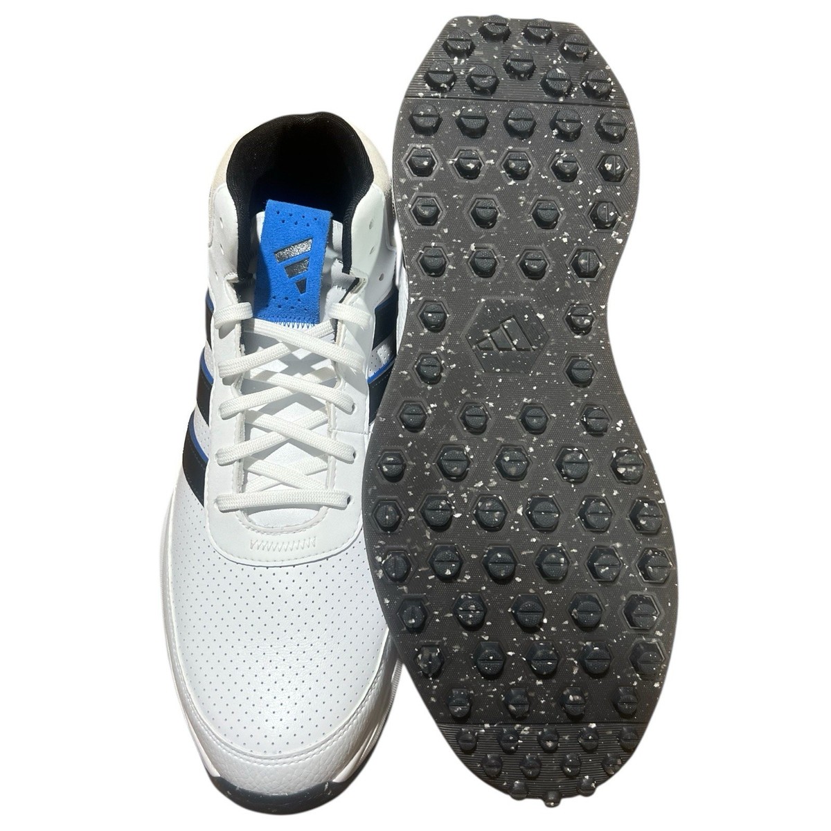 NEW ADIDAS S2G GOLF SPIKELESS MID ID8733 Cloud White / Black