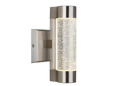 Home Decorators Ansel Stainless Steel LED Indoor/Outdoor Wall Lantern New
