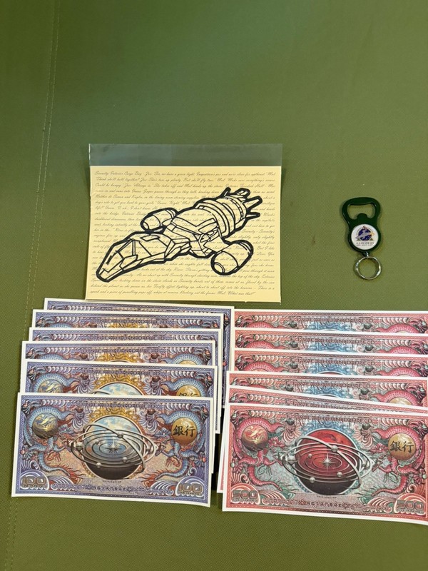 Firefly Serenity lot Alliance Money Bottle Opener Keychain Serenity Decal