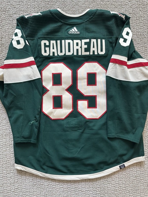 Frederick Gaudreau Minnesota Wild Game Worn Jersey 2021-22 Set 4
