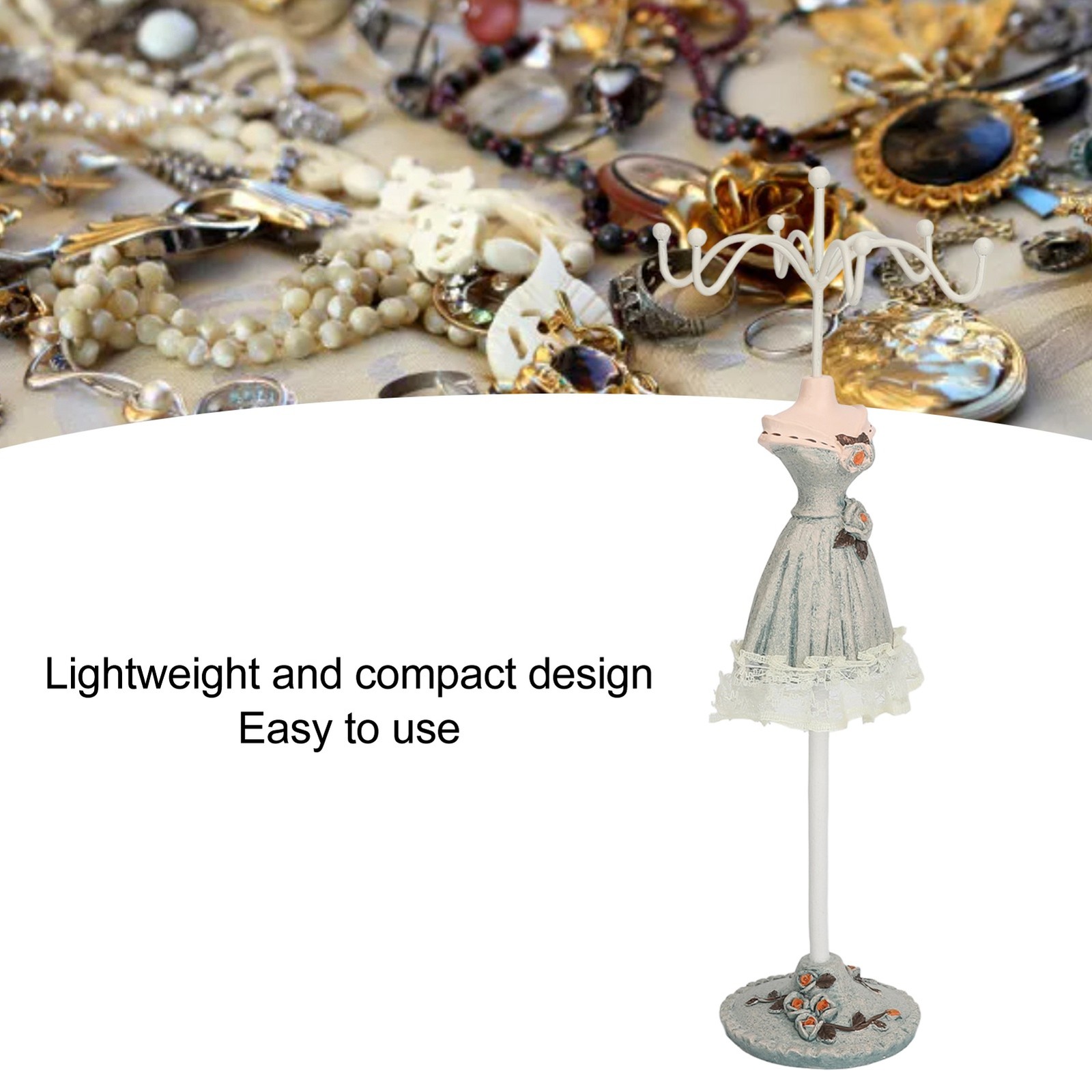 Earrings Necklace Princess Dress Stand Display Iron Mannequin Princess Jewelry R