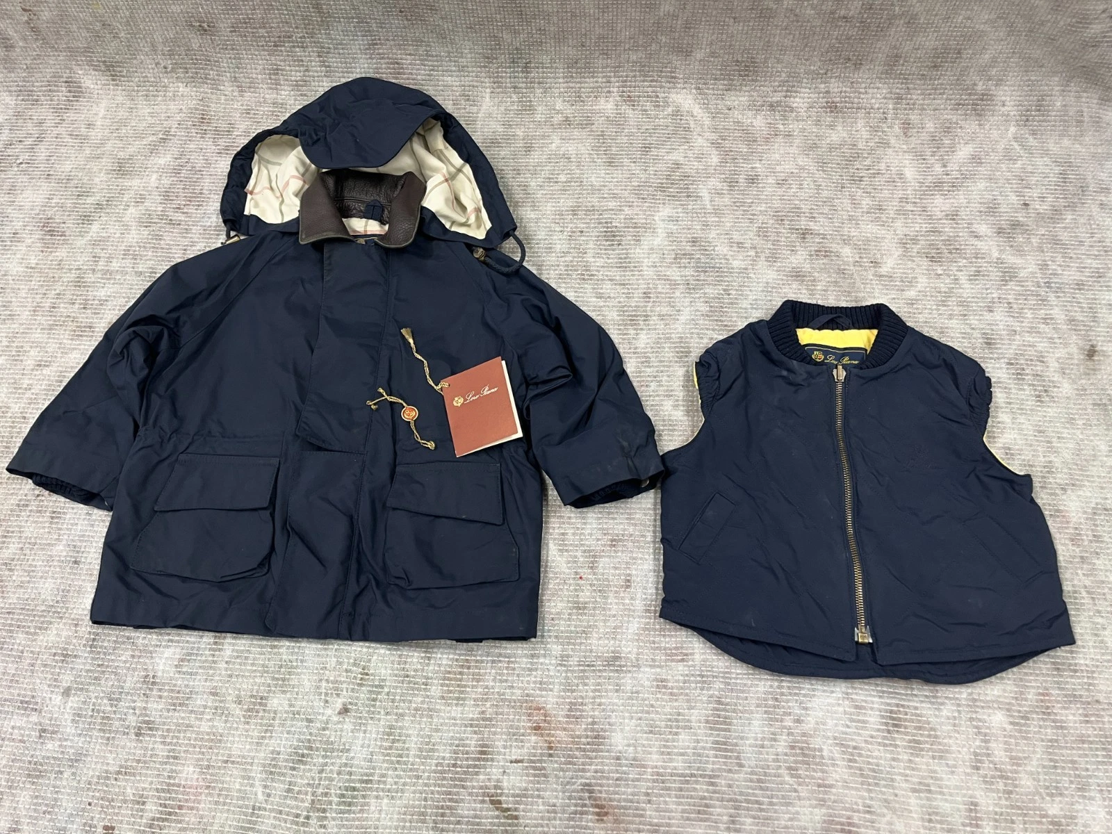 Loro Piana Kid's Horsey Jacket / Waistcoat Navy Twenty K Storm System Age 1-2
