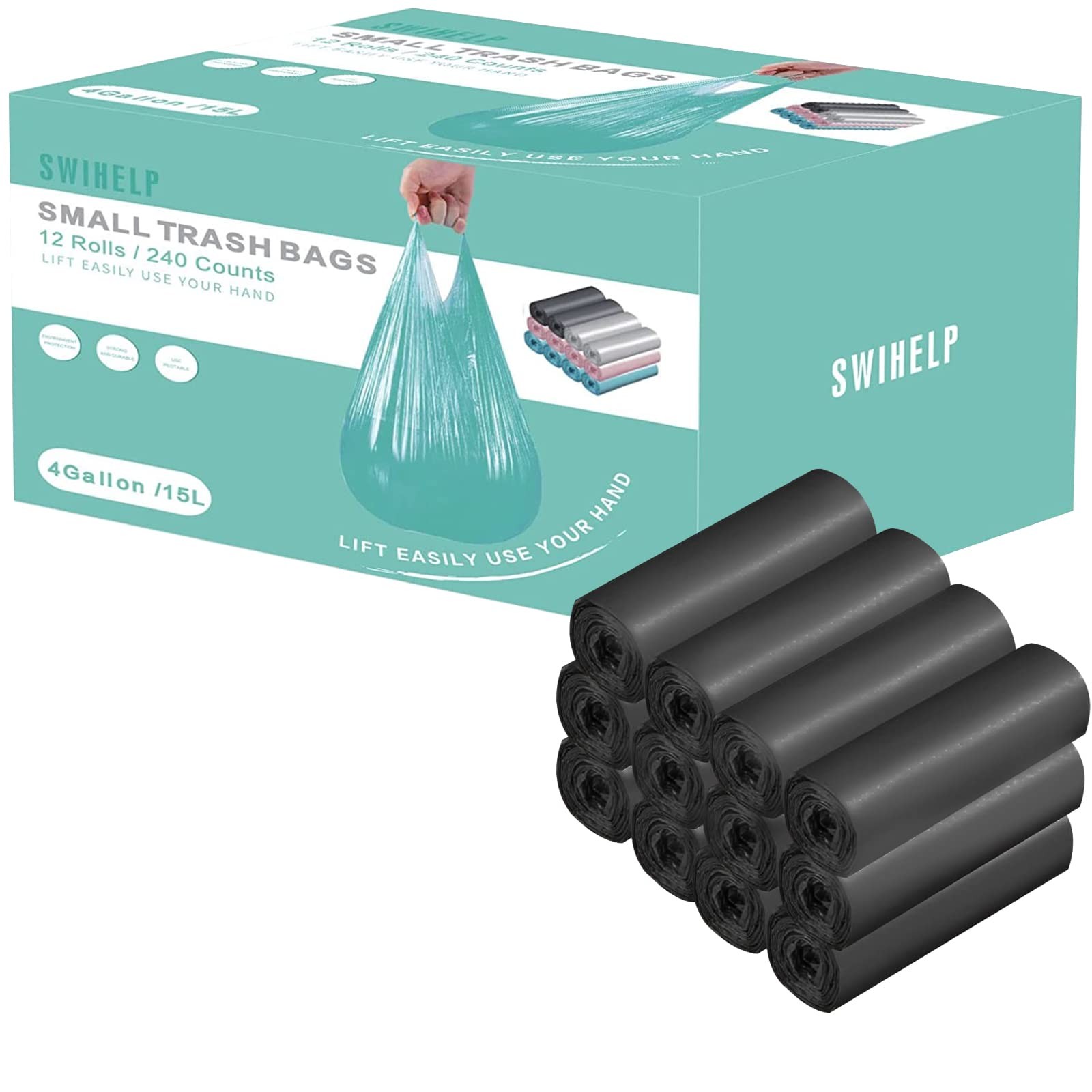 Petits sacs-poubelle pour 15 litres anti-déchirure résolvant les problèmes de fuites de liquides