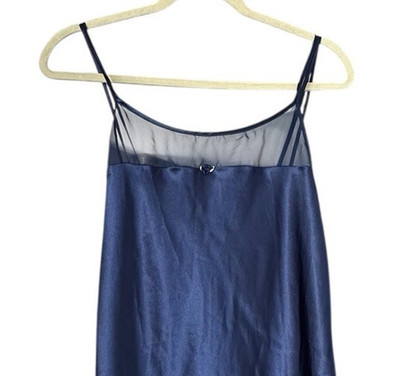 VTG Inner Most Night Gown Silky Satin Slip Dress Chemise Blue M 2016 Revival