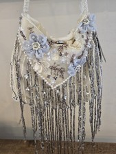 Viral From India To You Pearl fringe beaded purse bag mag closure EXTREMELY RARE