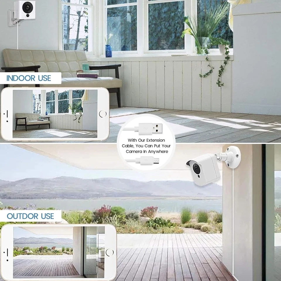 4 Pack 25ft Micro USB Extension Cable for Wyze Cam Blink Mini YI | Free Shipping - Image 4 of 4