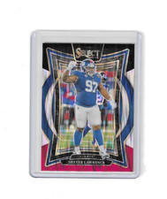 Dexter Lawrence 2024 Panini Select #52 Giants Color Match Black & Red Prizm 