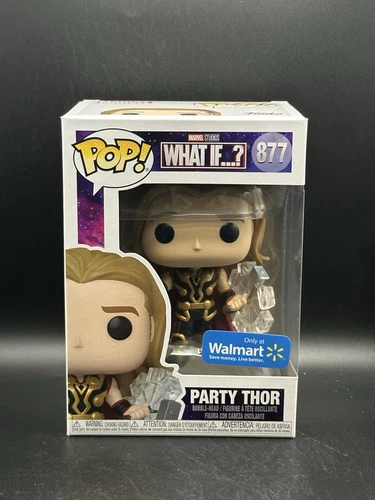 Funko Pop Marvel ¿Y si? Party Thor #877 Walmart EXCLUSIVO con Protector 