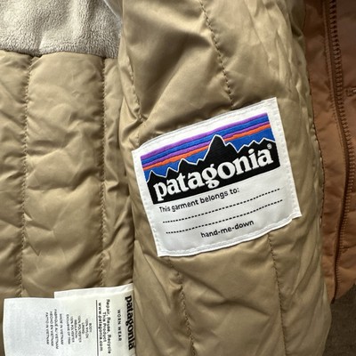 Patagonia Boys Hoodie Overcoat Jacket Brown/BEBR XXL #0438