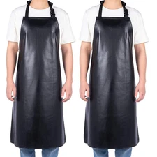 Homsolver 2 Pack Waterproof Rubber Aprons, Heavy Duty Butcher for Men, Chemic...