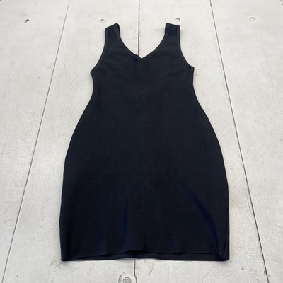 Shapewear Slip Dress Womens L Black V Neck Bodycon Shaper One Piece Control
