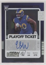 2021 Panini Contenders Rookie Playoff Ticket 47/99 Earnest Brown IV Auto x5u