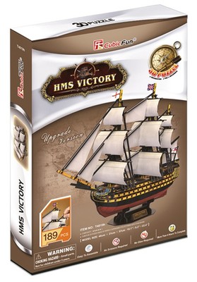 6944588240196 Puzzle 3D Żaglowiec HMS Victory Cubic Fun