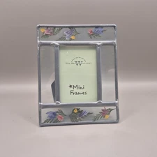 The Weston Gallery Stained Glass Pressed Flowers Mini Photo Frame 2x3