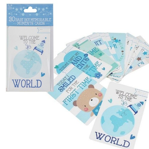 30 BABY GIRL BOY MEMORABLE MOMENTS CARDS 1st Bath Tooth Crawled Keepsake Moment - Picture 6 of 20
