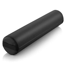 Full Round Massage Table Bolster Pillow Pad - 26 x 6 Inch - Black