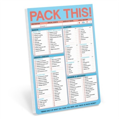 Knock Knock Pack This (Refresh) Classic Pad (Pastel Edition) by Knock Knock